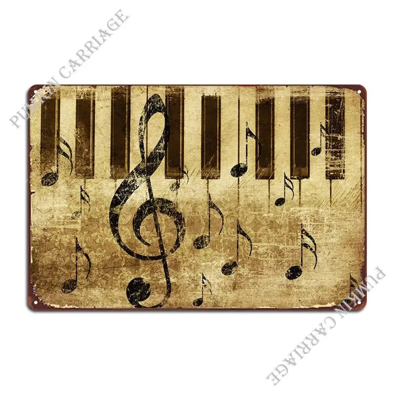 

Музыкальные ноты и ключи от пианино, металлическое украшение, декор для гаража, Настенный декор, оловянный знак, плакат