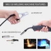 MIG Welder 130 Flux Core Wire Automatic Feed Welding Machine Portable No Gas 110V DIY Home Welder w/Free Mask Black 5
