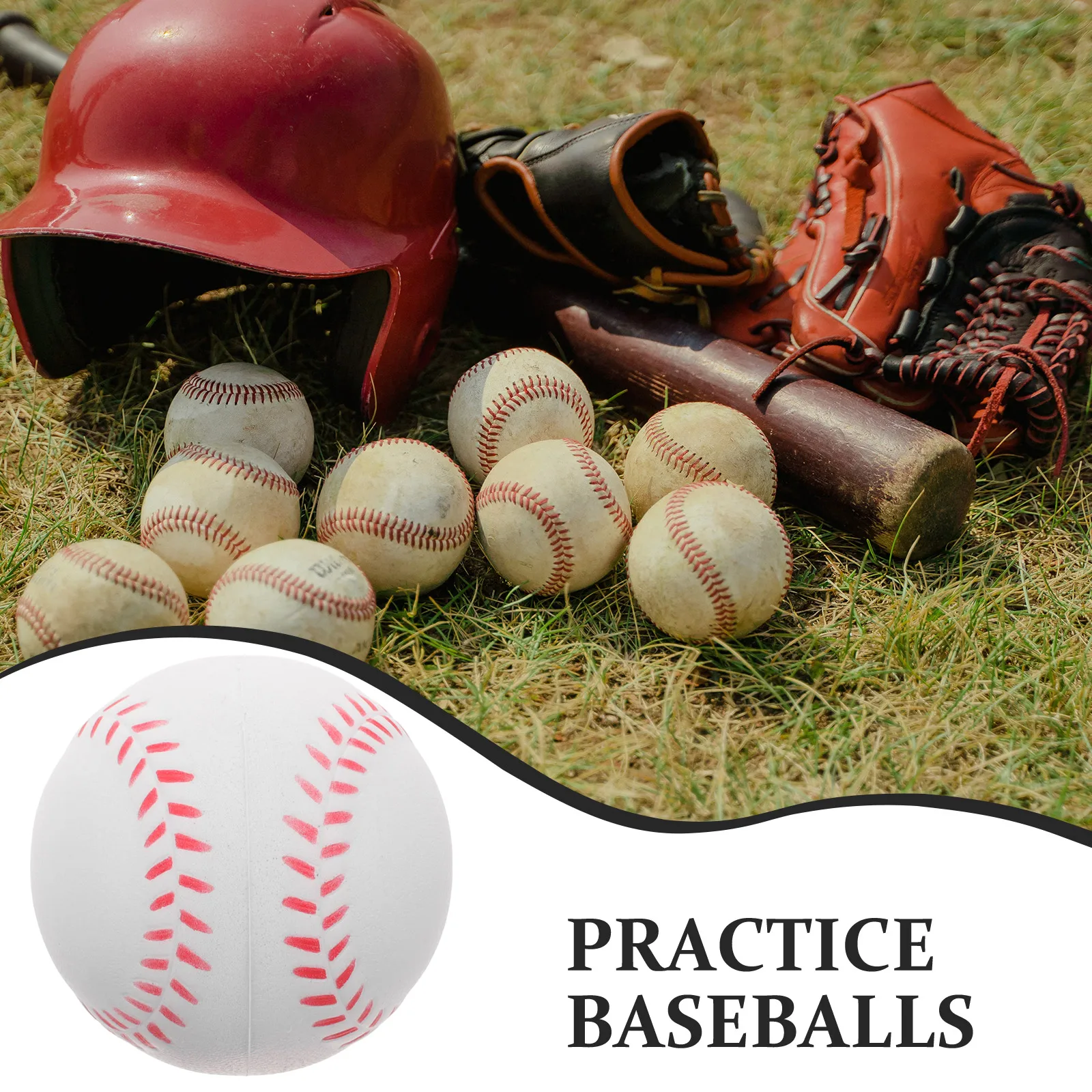 6 Pcs Toy Ball Training Baseball Student Softball Balls Pu Practice Baseballs Hitting baseball balls