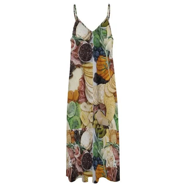 O Vestido Que Combina Elegância e Conforto: Cheese Board Sleeveless Dress 4 Vestido Elegante e Confortável para Ocasiões Especiais