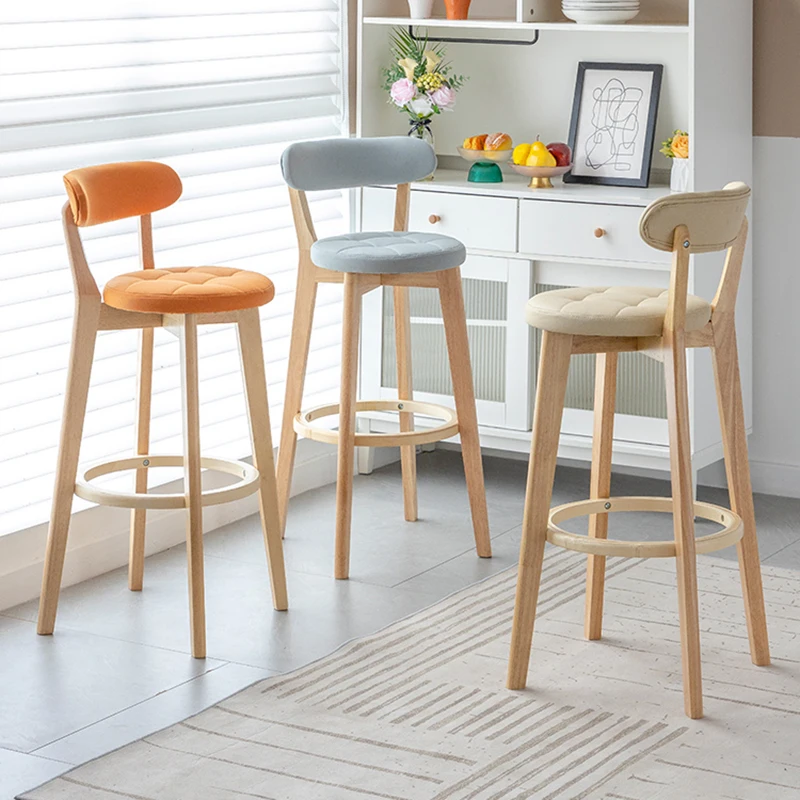 

High Table High Table Bar Chair Nordic Wooden Reception Desk Design Bar Stool Lounge Cushions Sillas Para Comedor Home Furniture