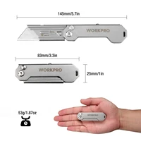 WORKPRO EDC Folding Utility Knife, Mini Box Cutter Quick Change Blade Razor Knife, Foldable Small Pocket Knife with Belt Clip 2