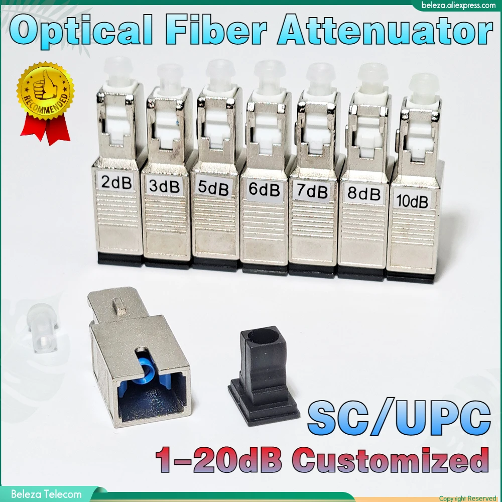 

SC/UPC Male to Female Simplex mode fiber optic Attenuator metal male Fiber Attenuator FTTH attenuator Adapter