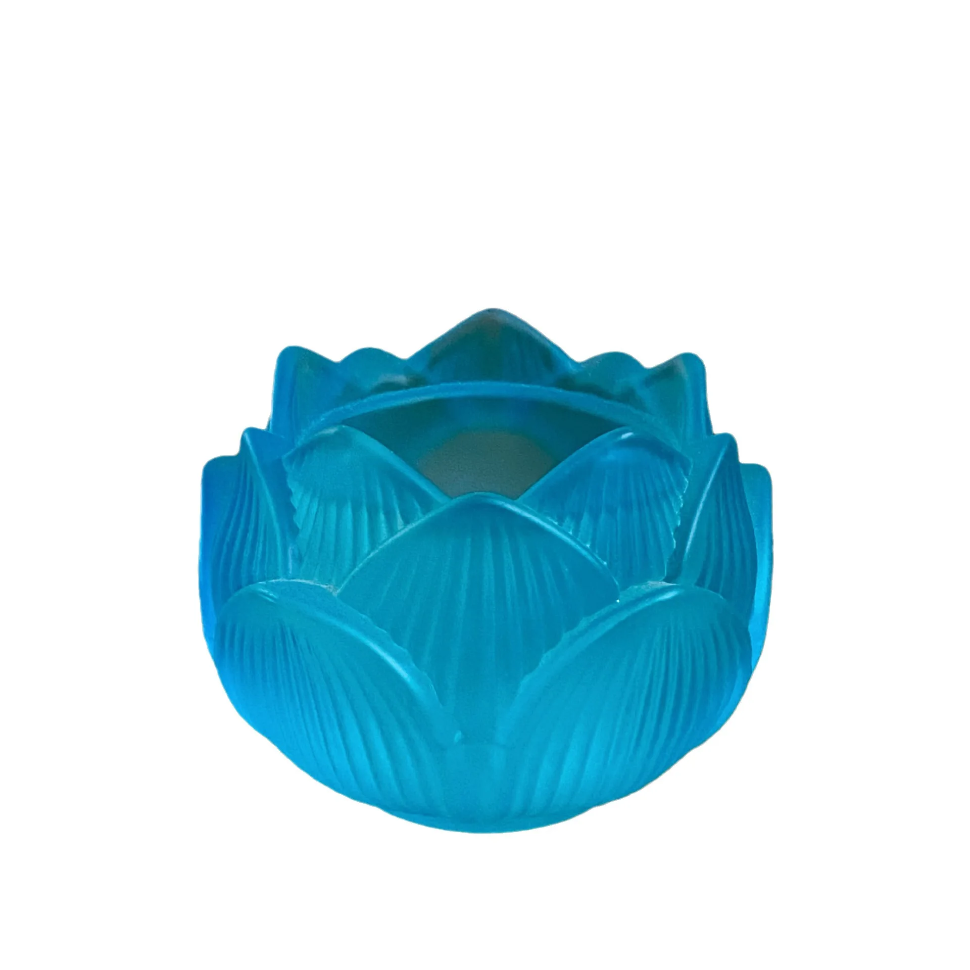 Glass Lotus Candle Holder for Home Decor