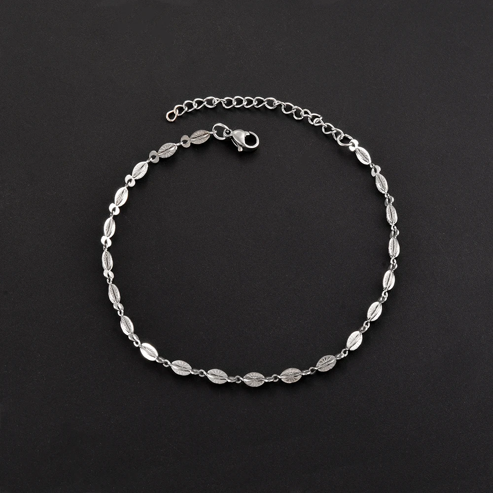 Handgefertigte Herz-Ketten-Halskette, Armband und Fußkettchen für Damen, aus Edelstahl, modischer Schmuck mit 5 cm Verlängerungskette. – Detail 11