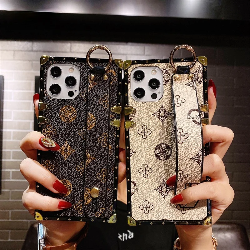 Fashion Square Leather Phone Case For For iPhone 12mini 11 13 14