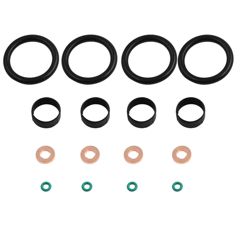 16PCS Fuel Injector Seal Washer O Ring Set For Ford Fiesta 1.4 Tdci