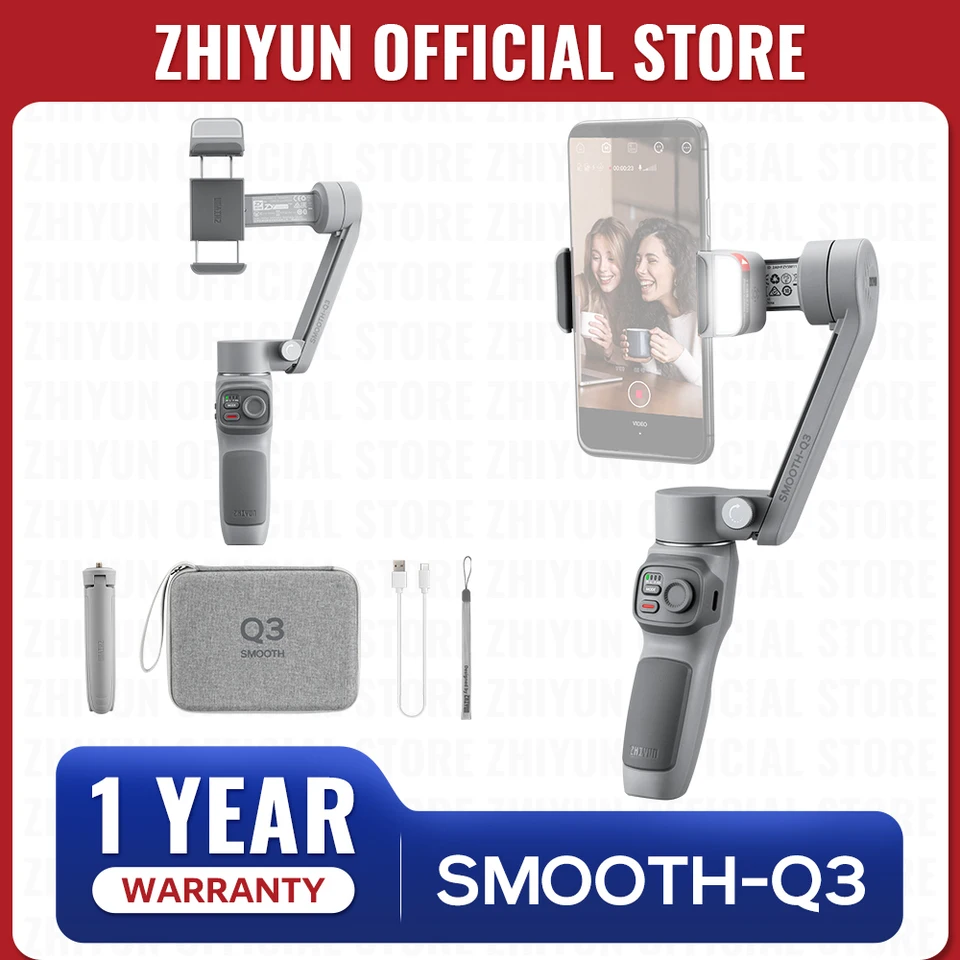 ZHIYUN Official SMOOTH Q3 Portable Phone Gimbal 3-Axis Handheld