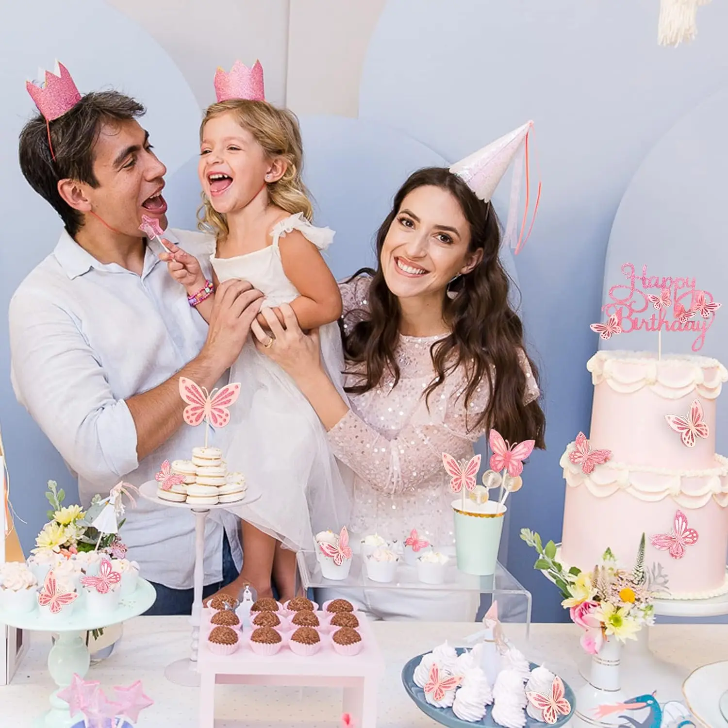 Décoration De Gâteau De Mariage En Forme De Papillon 3D, 1 Ensemble, Or, Pour Fête D'anniversaire De Bébé, Nouvelle Collection