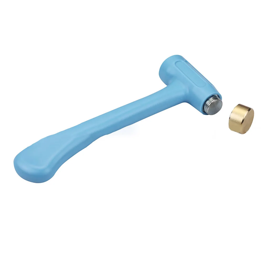 21CM Stamping Hammer Metal Stamping Hammer Brass Head Craft Printing Jewelry Making Tool DIY Hand Tools 5