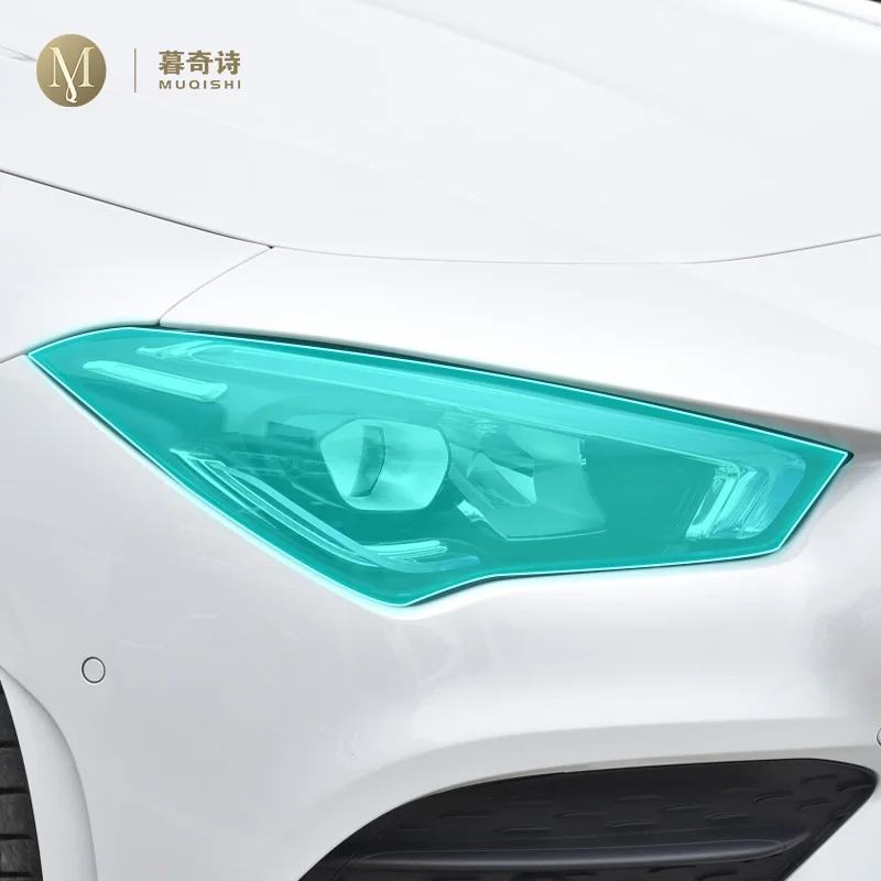 

Для Benz CLA C117 2019-2023Car наружные фары прозрачная/Дымчатая Черная защитная пленка из ТПУ против царапин защитная пленка против песка