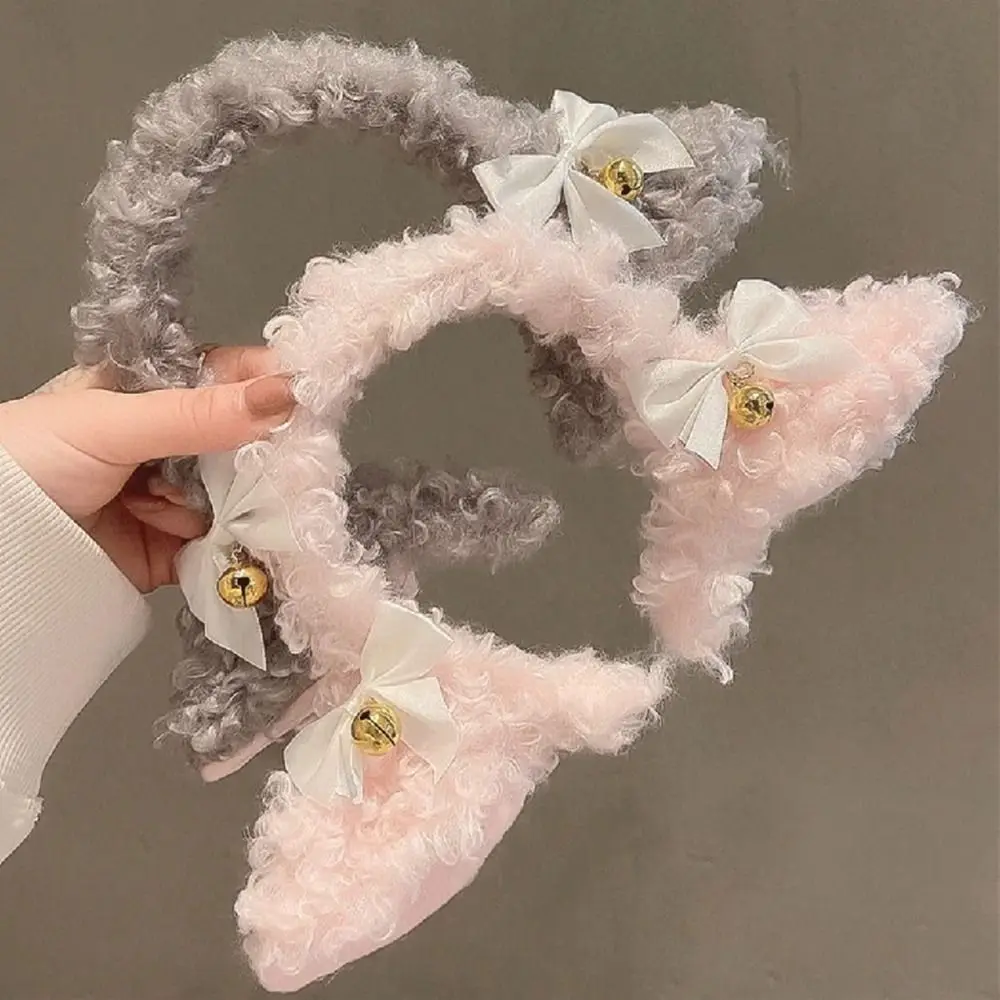 Hair Accessories Cute Plush Sheep Ears Headband Bow Cartoon Hairband Fashion Autumn Winter Head Hoop Handmade Costume Party Hair Accessories hair bands hair band hair accessories halloween headband cosplay headpiece cosplay accessories