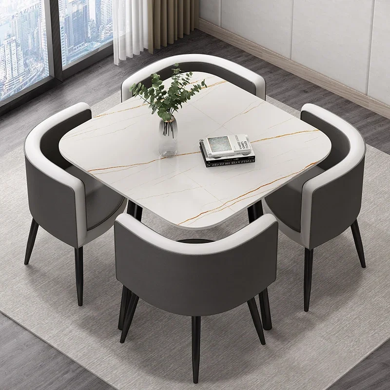 

Luxury Simple Dining Room Sets Apartment Lounge Accent Nordic Dining Room Sets Modern Mobile Esstisch Minimalist Furnitures