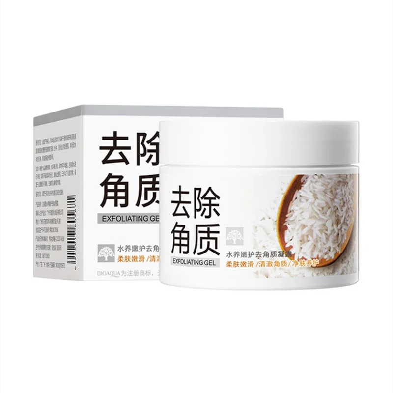Hydrolyzed Rice Face Exfoliating Cream Whitening Moisturizer Repair Facial Scrub Cleaner Acne Blackhead Treatment Remove Cream