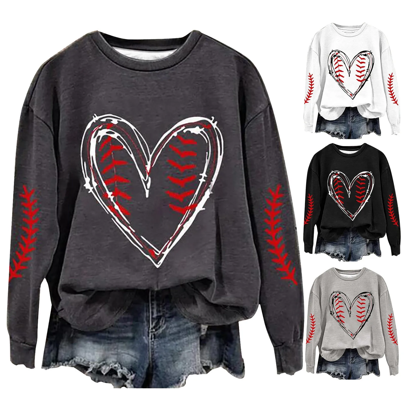 

Женская бейсбольная Толстовка с круглым вырезом разных цветов разных размеров толстовка с круглым вырезом для тренировок женский флисовый свитер гнома Женская куртка