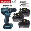 Makita DDF487 18V Cordless Screwdriver Percussion Drill Electric Variable Speed Brushless Motor Impact Power Tools Power Drill