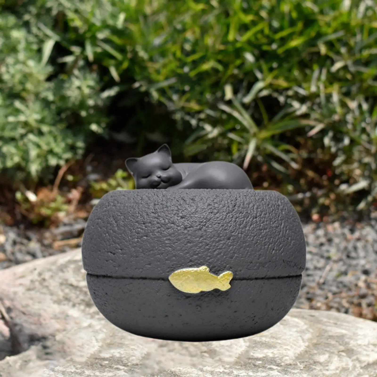 Cat Memorial Urn Pet Remembrance Container Premium Resin Animal Pet Urn