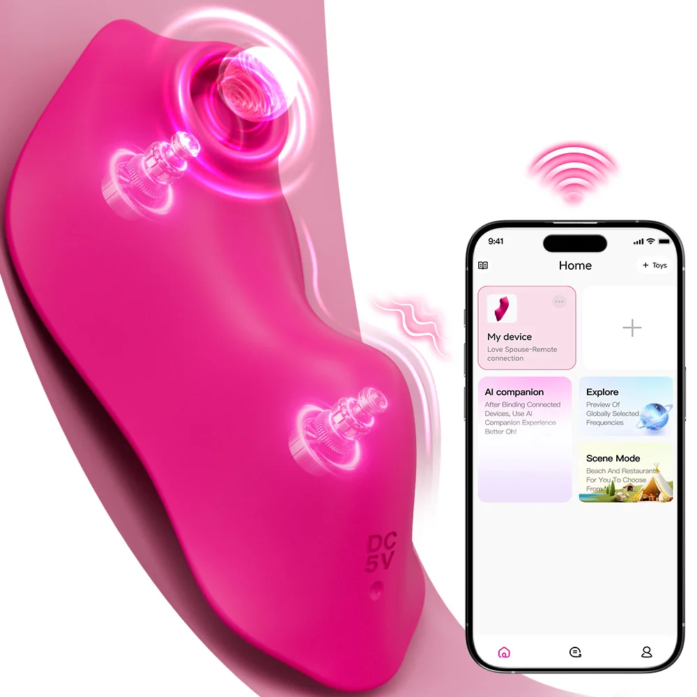Trådlös app-styrd klitorisvibrator för trosor_voghion.com