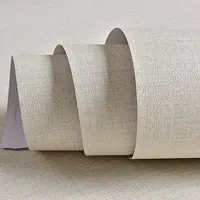 Linen Wallpaper PVC Self-Adhesive Waterproof Faux Imitation Cloth Vinyl Wall Sticker Solid Color Decor Furniture Bedroom Sticker 1