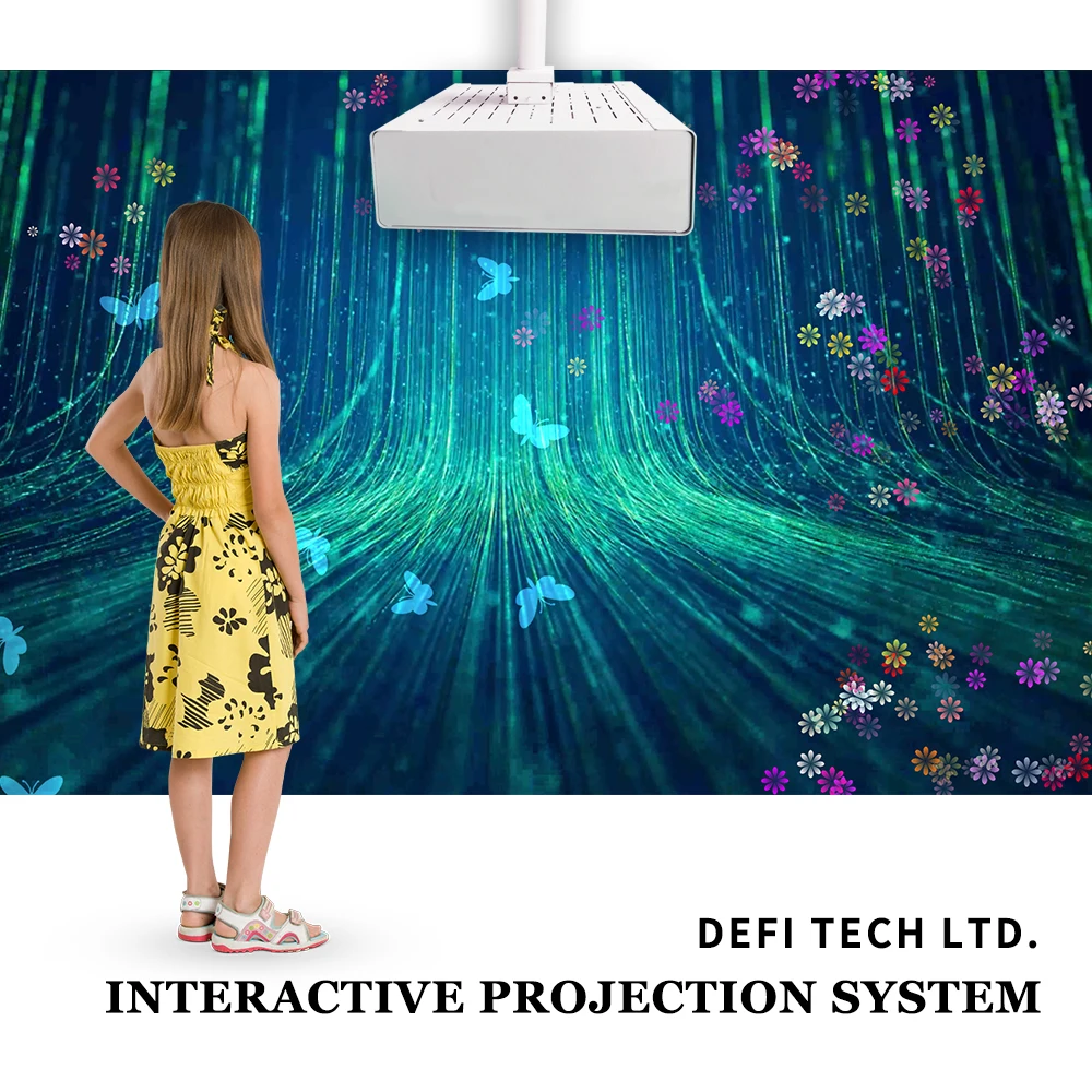 4000 Lumen All In One Interactive Floor Projector Interactive Floor Wall System With 80 Games  for Children School Home Party 2