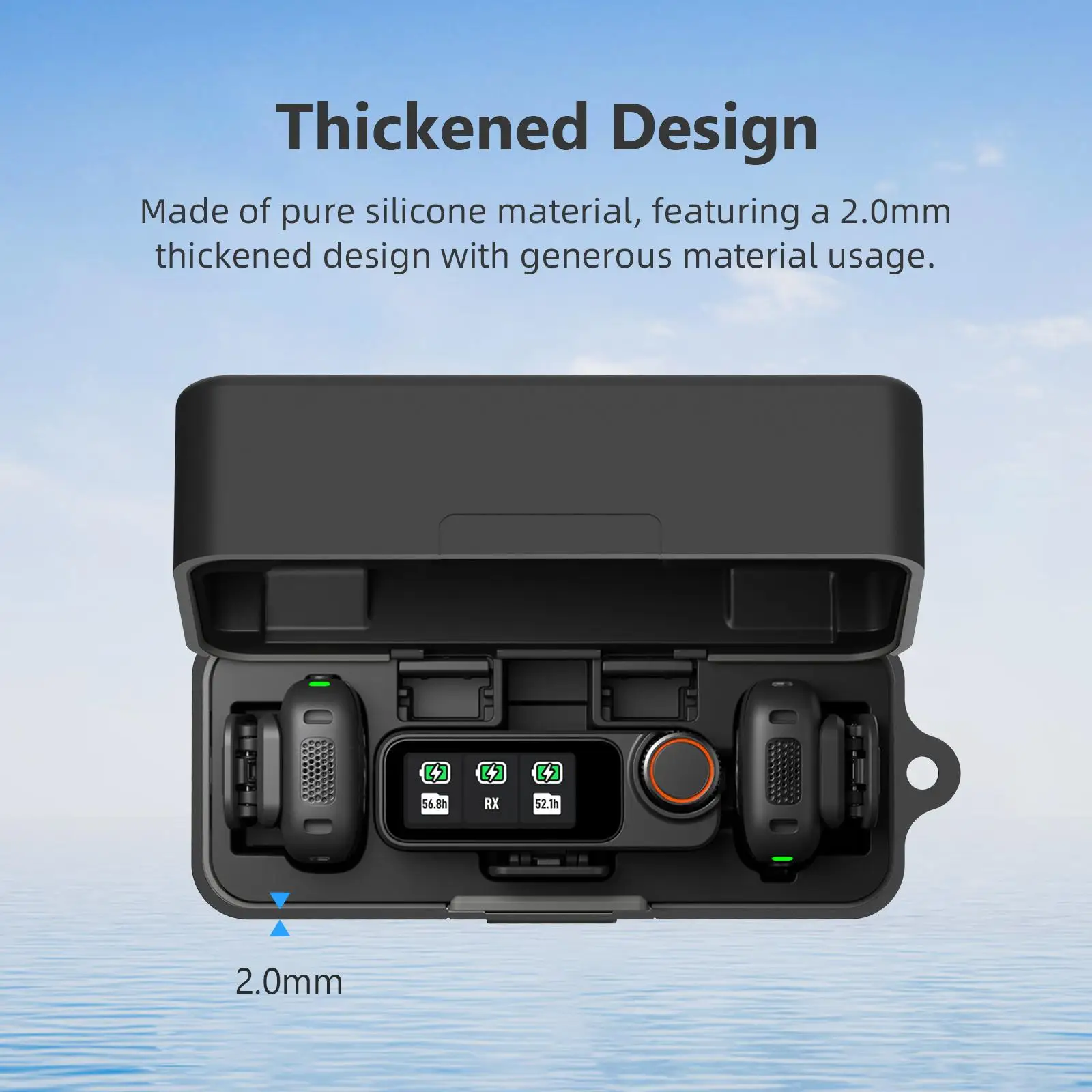 For DJI Mic 3 PULUZ Charging Case Silicone Scratch-proof Protective Cover
