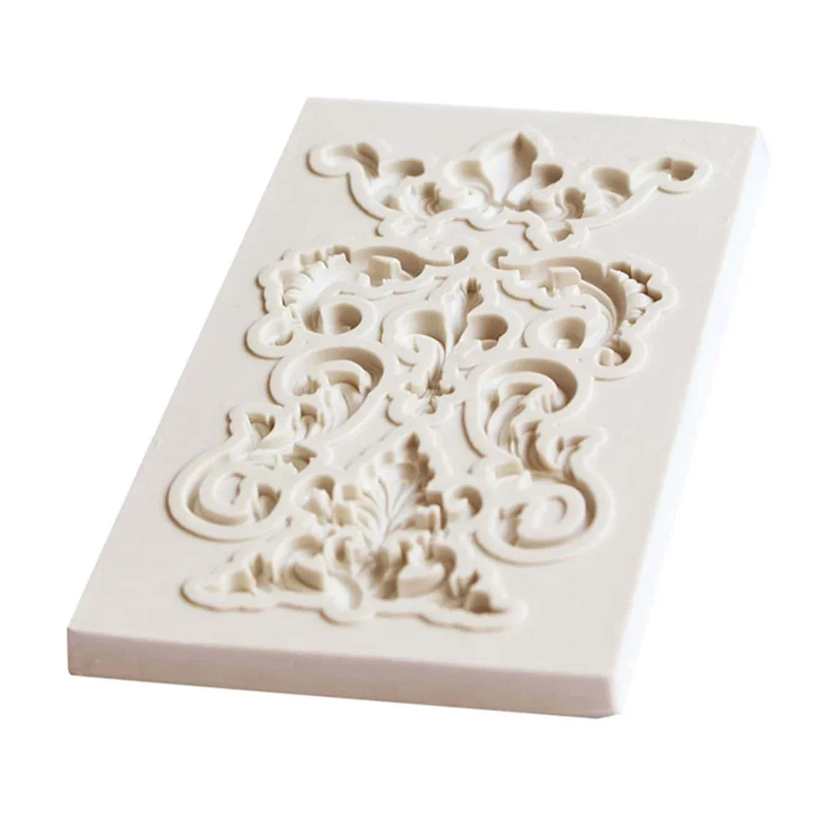 Szczegółowy wypukły wzór kwiatowy w silikonie