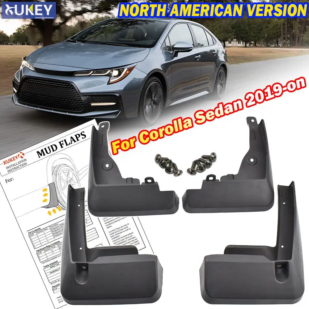 

4Pcs/Set Car Mud Flaps Front Rear Mudguards For Toyota Corolla E210 4dr Sedan 2020 Splash Guards Fender Mudflaps