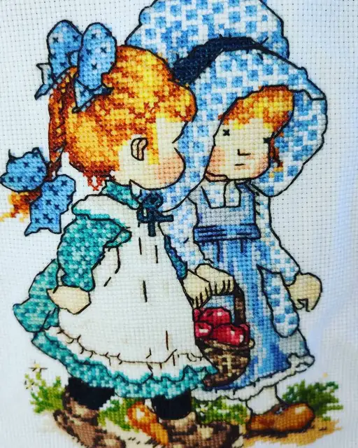 Work together with one heart cross stitch kit 2