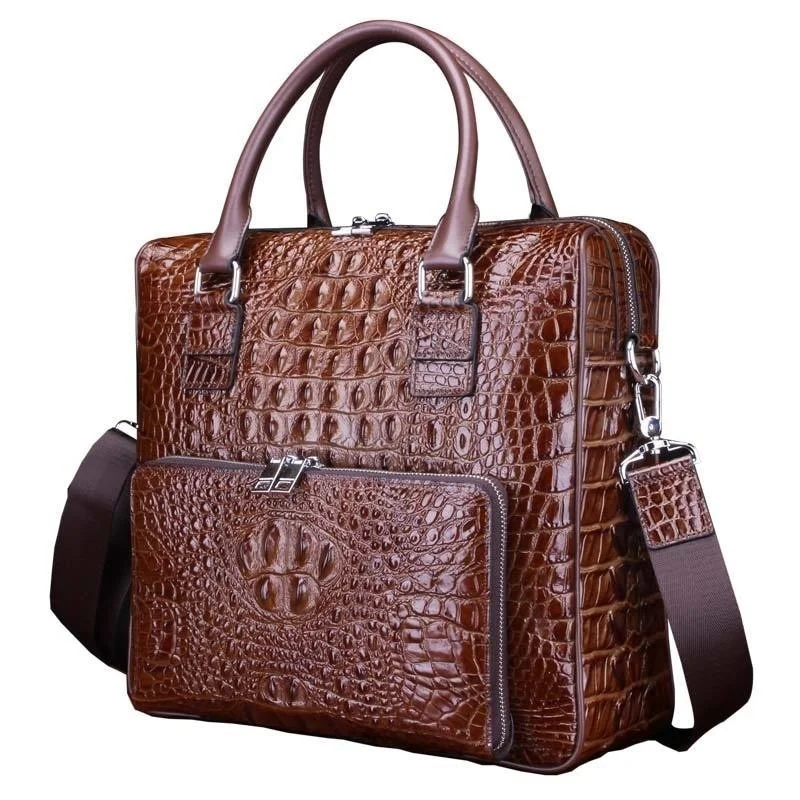 

Genuine Leather Men's New Luxury Business Briefcase High Quality Single Shoulder Handbag Large Capacity Cowhide Crossbody Bag