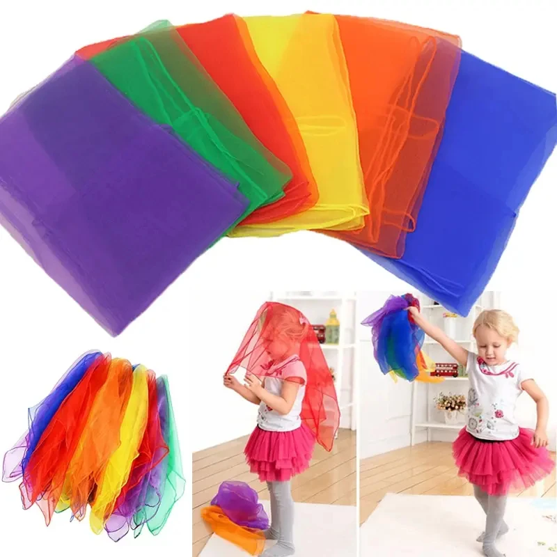 

6 Colors Practical Gymnastics Scarves For Outdoor Game Toys Dancing And Juggling Towels Candy Colored Gym Towel Dance Gauze
