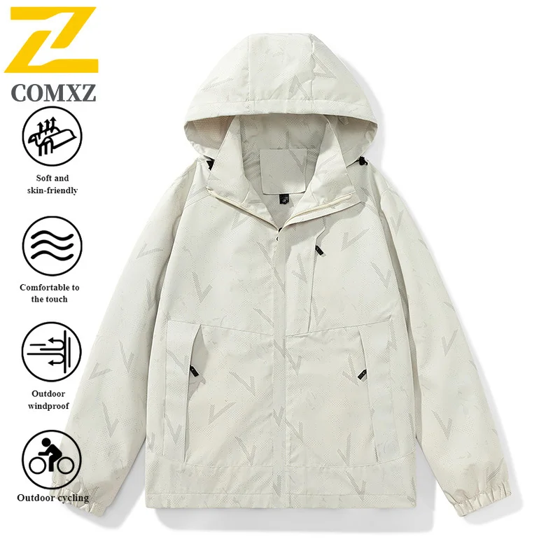 COMXZ  All-Season  Windbreaker  Couple's  Waterproof  Windproof  Mountain Jacket for Camping Fishing Hiking Winter Spring Autumn
