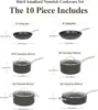 Stainless Steel Handle, Pots and Pans Set Non Stick, Kitchen Induction 2