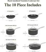 Stainless Steel Handle, Pots and Pans Set Non Stick, Kitchen Induction 2