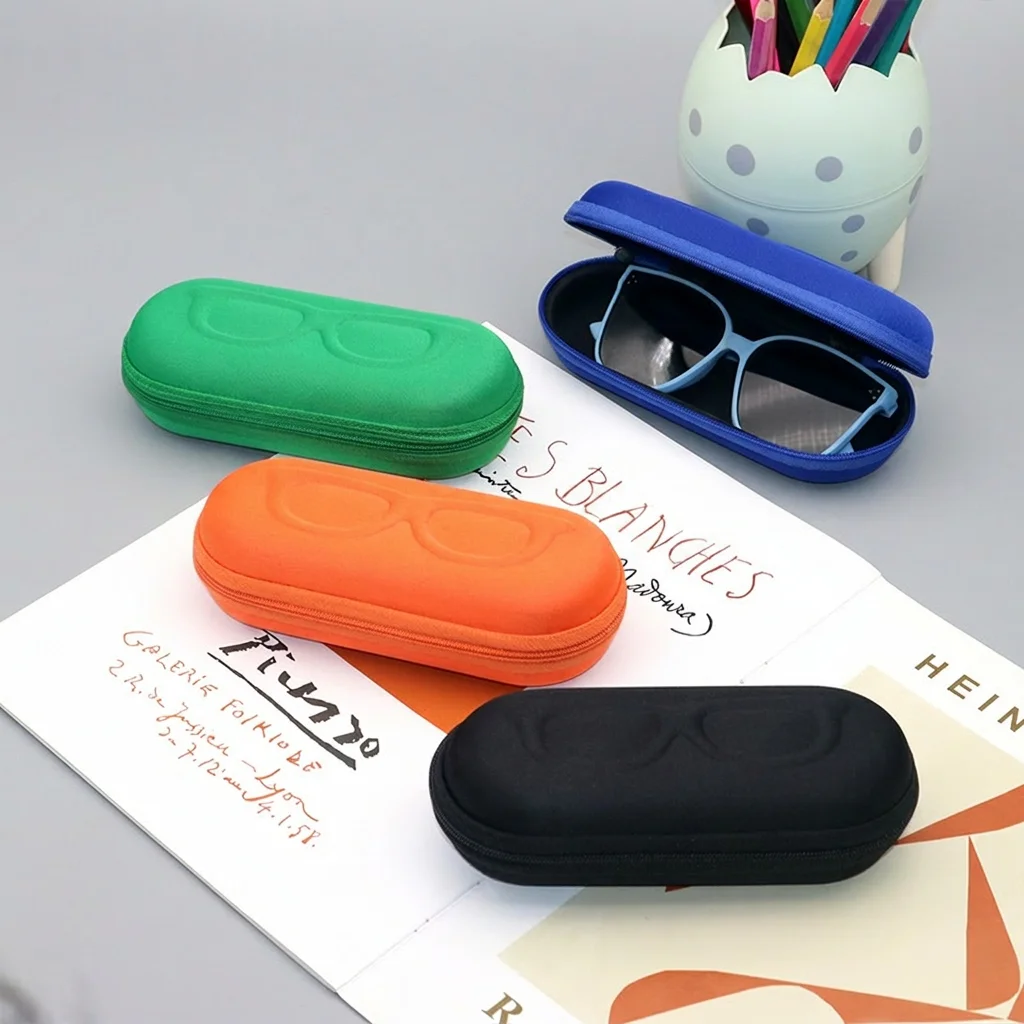 Durable Zipper Eyewear Case: Stylish Hard Glasses Holder for Kids - Perfect for School, Travel, and Daily Use