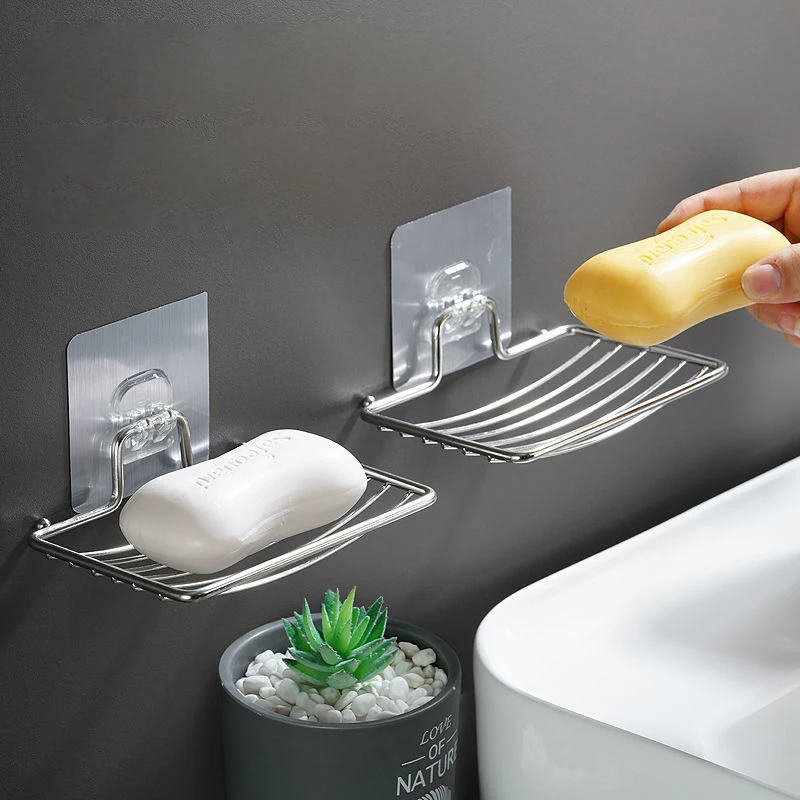 Soap Dish for Shower with Suction Cup, Shower Soap Holder, Stainless Steel Bar Soap Holder, Soap Holder for Shower Wall, Soap Dishes for Bathroom, SOA