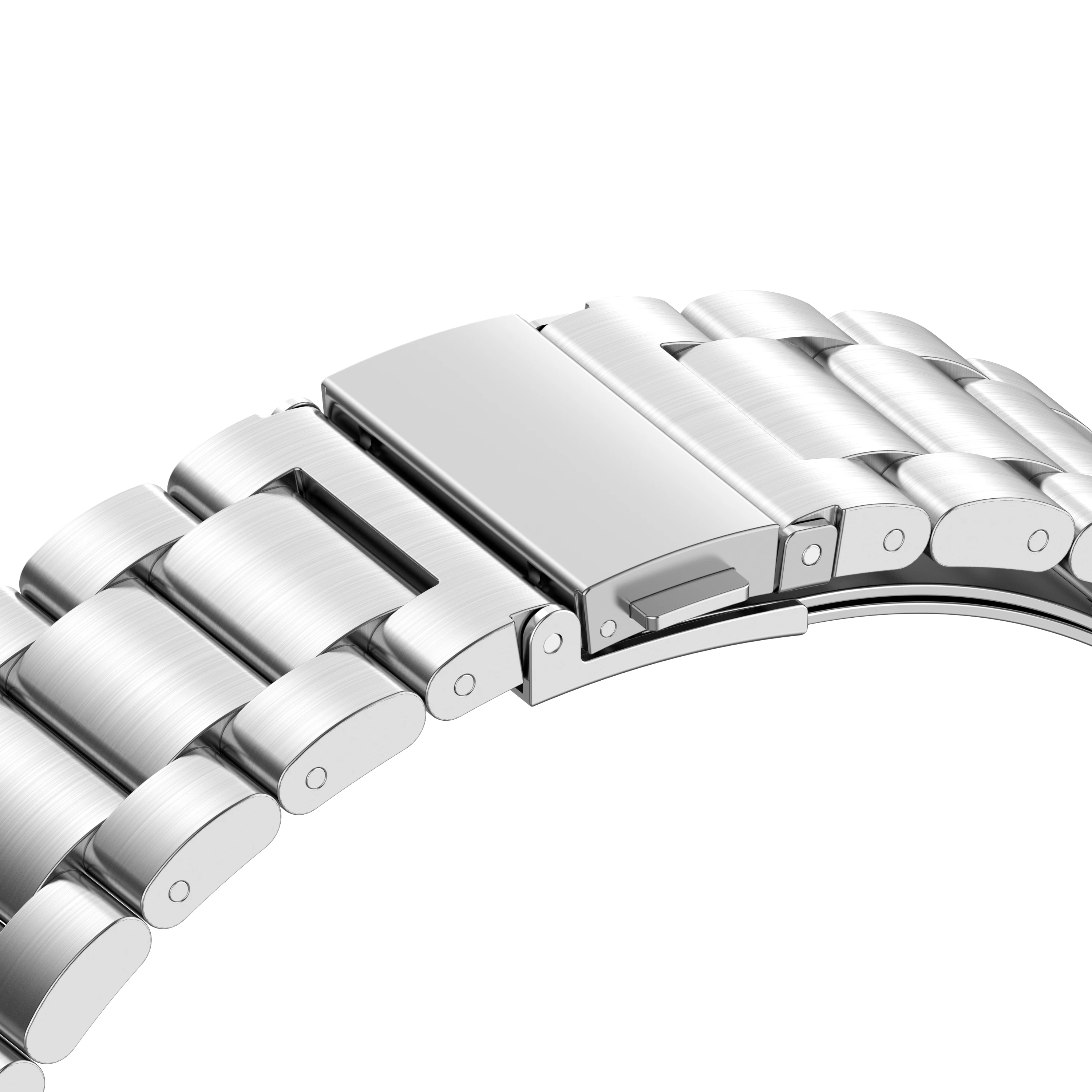 Premium Stainless Steel No Gaps Link Bracelet for Smartwatch 46mm - Elegant Metal Strap Watchband Accessory