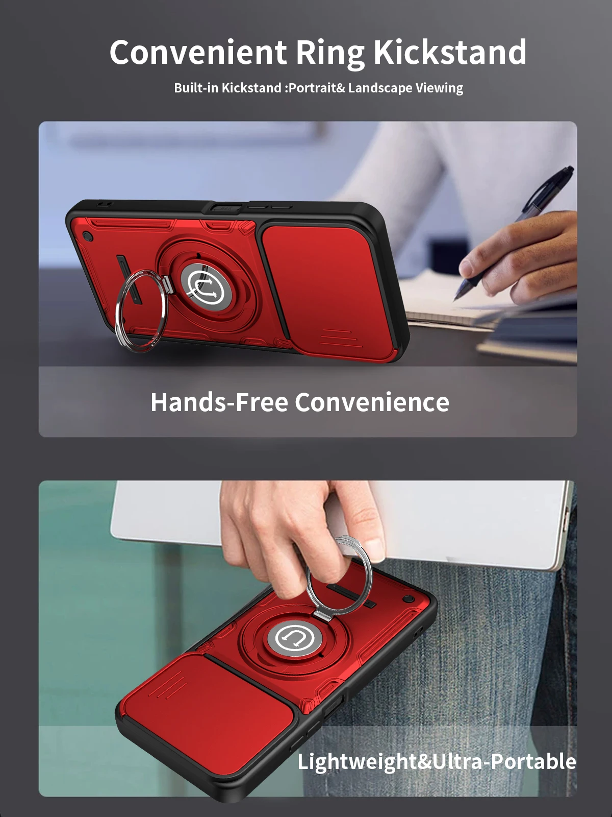 360° Rotating Magnetic Ring Holder Phone Case with Magsafe Protective Cover