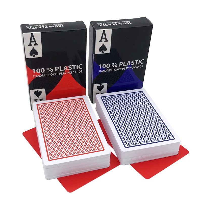 Poker Set 2Pcs/Lots Bridge Poker Set Baccarat Waterproof Wear-resistant Plastic Frost Playing Cards Board Game Texas Hold'em Cards 58*88mm