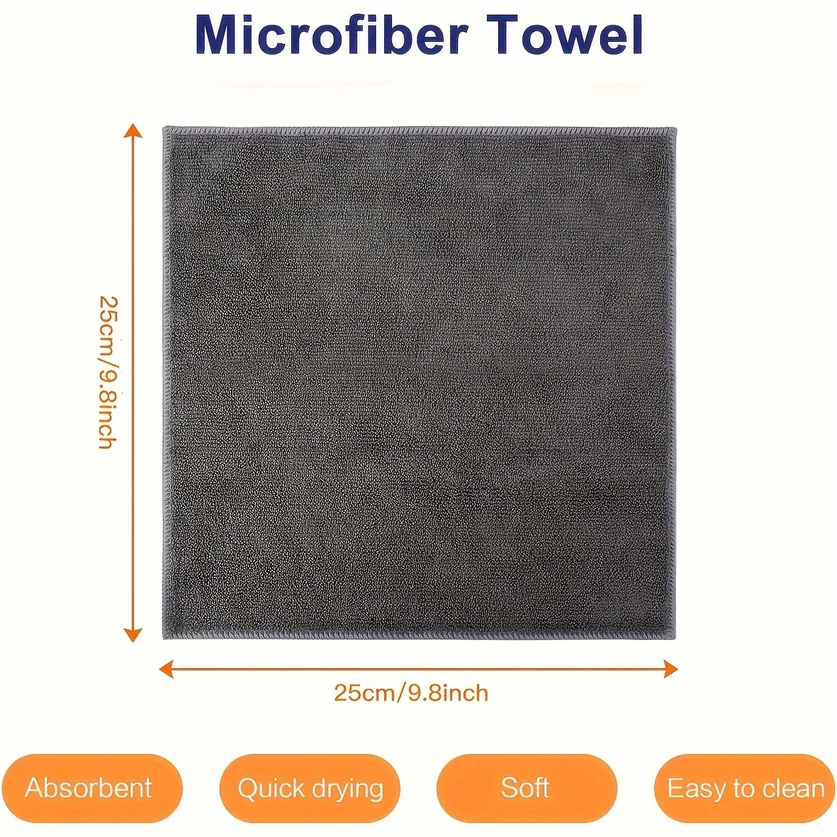 Ultra Absorbent Microfiber Cloths - Efficient Cleaning Towels for Kitchen, Bathroom, Car, and Glass