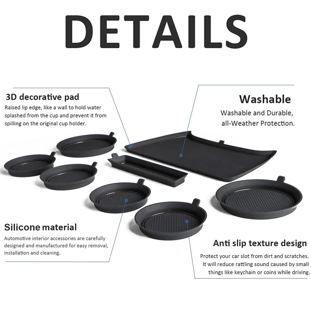 Cup Holder Insert Coasters cup holder coasters cup holder inserts car coaster pads cup holder insert for Subaru Impreza Crosstrek Non-slip Silicone Water Bottle Holder Cushions Anti-slip Pads