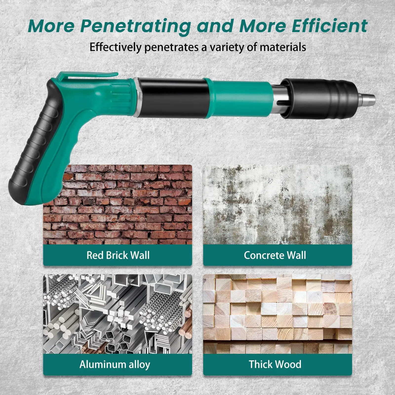 Manual Steel Nail Gun Versatile for Concrete Walls Ceiling Installation Woodwork