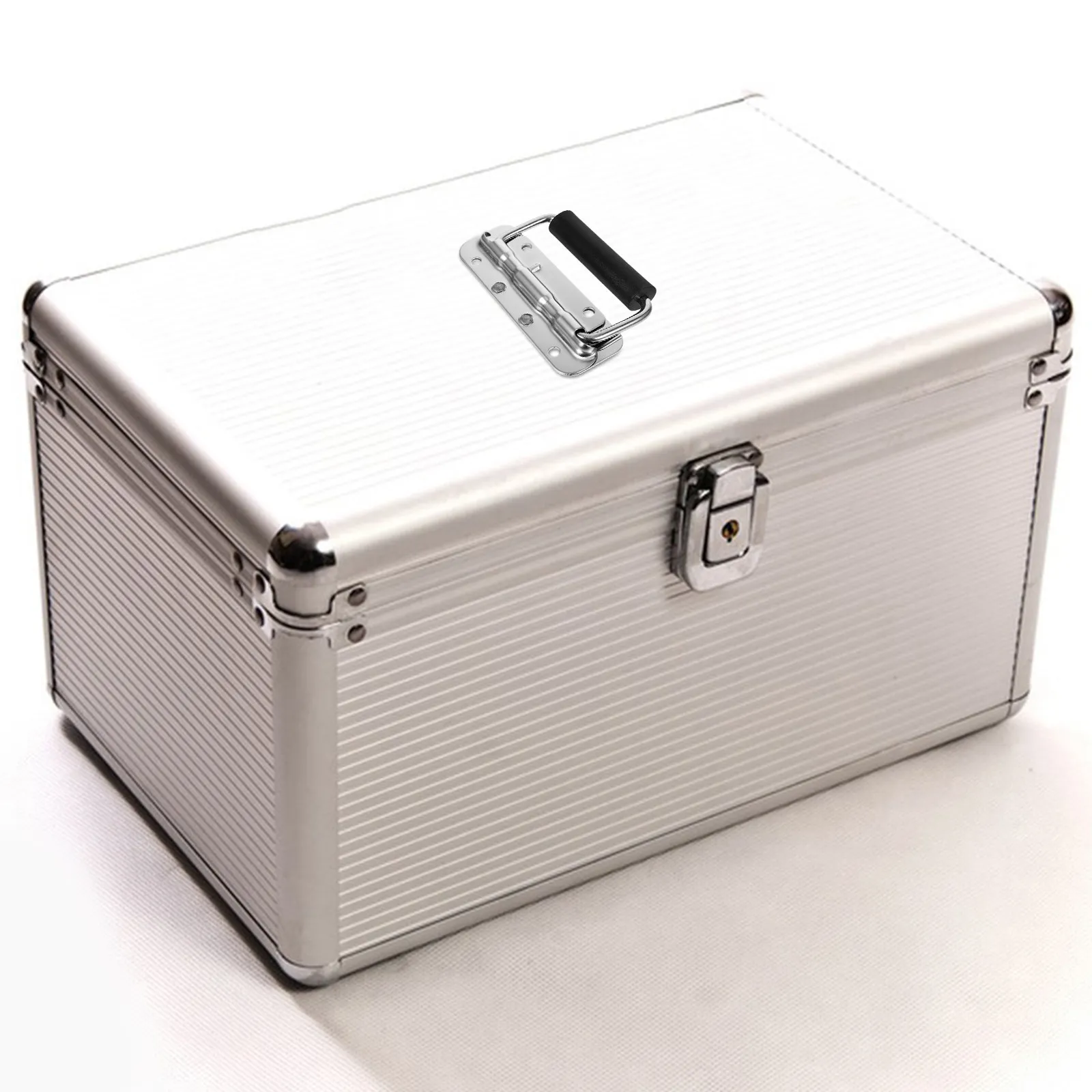 접이식 스테인레스 스틸 공구함 손잡이, 헤비 듀티 스프링 장착 금속 접이식 공구함 당김 손잡이, 휴대용 공구 보관함