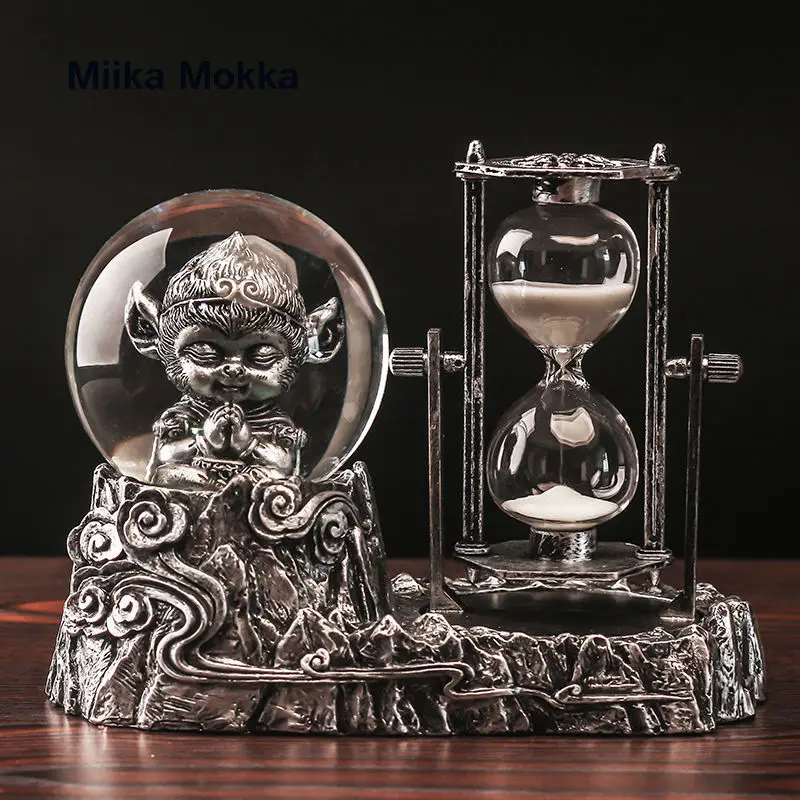 Creative Personality Wooden Timer Sand Clock Retro Hourglass Time Hourglass Timer Living Room Office Home Decoration Gift