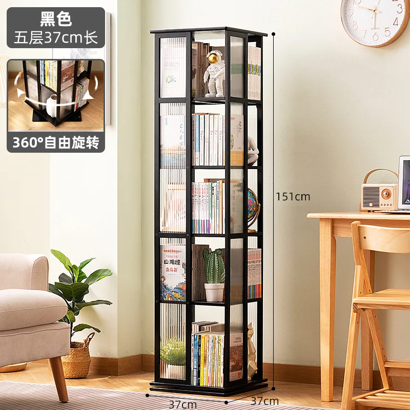 Rotational Bookshelf Organizers Home Storage Shelves Furniture Living Room Shelf Bookcases Librero Organizador Estanteria