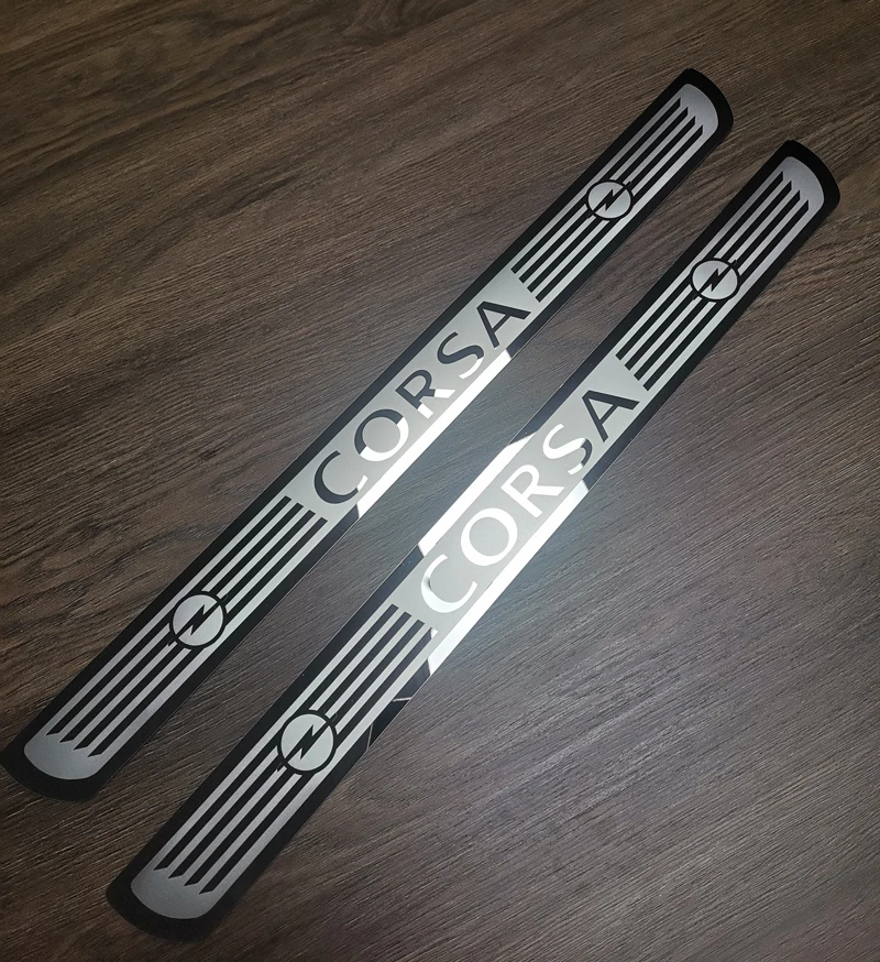 

Car Decoration Accessorise Stainless Steel Door Sill Scuff Plate Fit for OPEL CORSA 2016-2022 2pcs