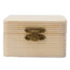 Plain Natural Wooden Packing Box With Lid Desktop Wood Clamshell Jewelry Storage Box Multifunction Hinged Boxes Home Decoration 2