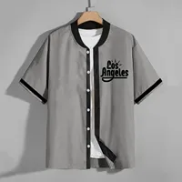 Fashion Shirts For Men 2023 New Summer Shirts Blouses For Men Loose Baseball Collar Button Front Shirt Casual Shirt Jacket 패션 - Image 2