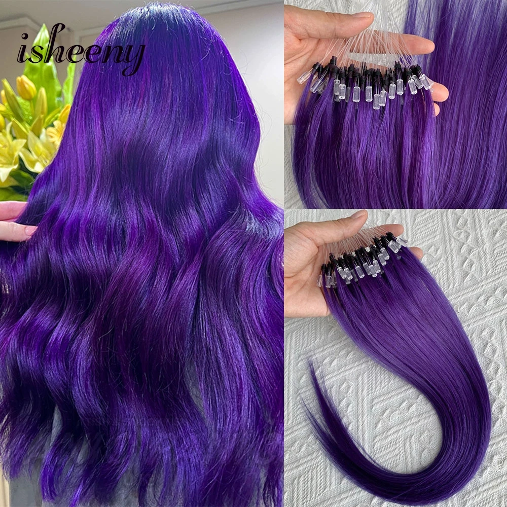 12 inch Purple Rainbow Clip in Remy Human Hair Extensions Amazon.com : RUNATURE Purple Clip in Hair Extensions, Real  main image 2