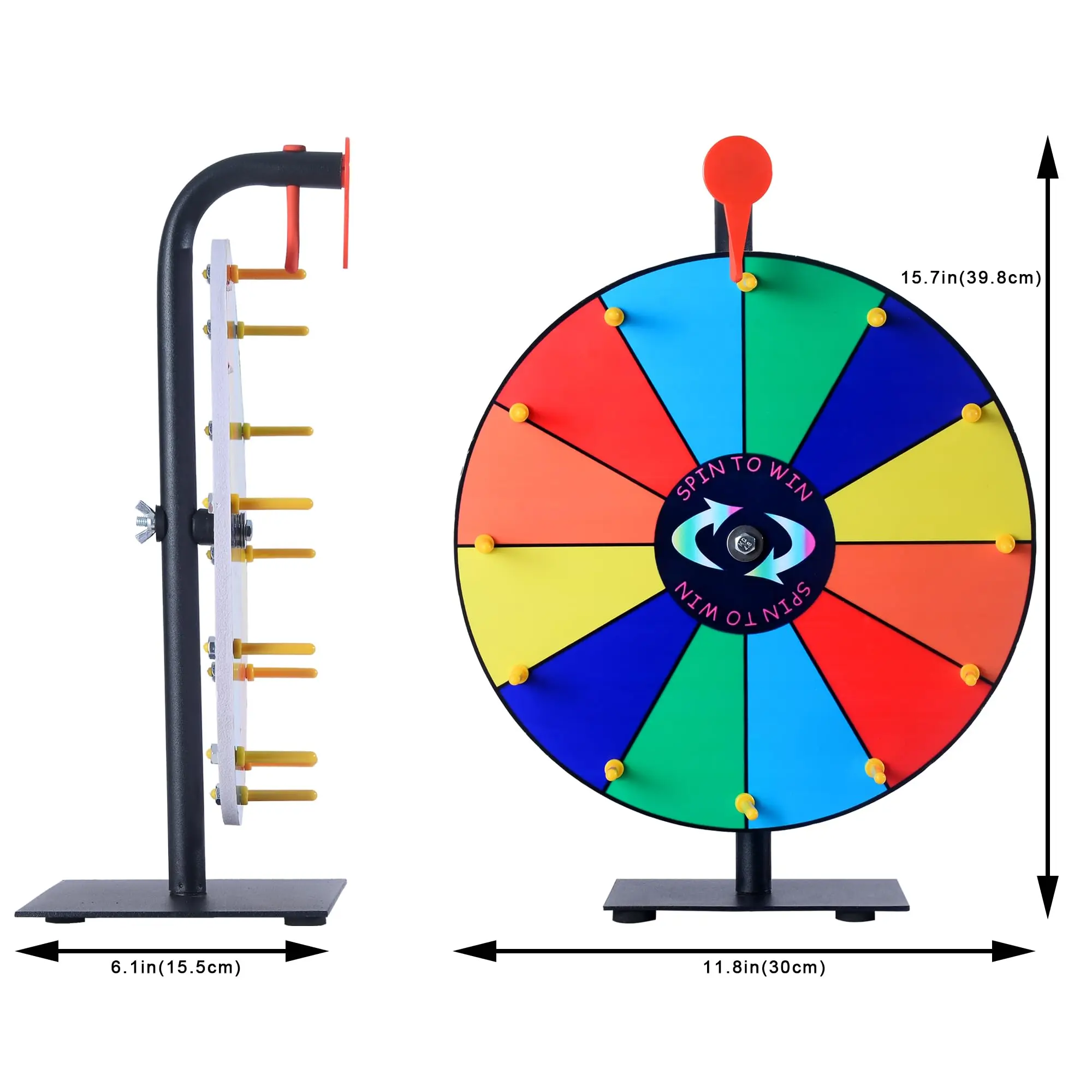 34cm Lottery Activity Turntable Draw Color Tabletop Heavy Duty Spinning Prize Wheel For Show Carnival Win Fortune Spin Games 4