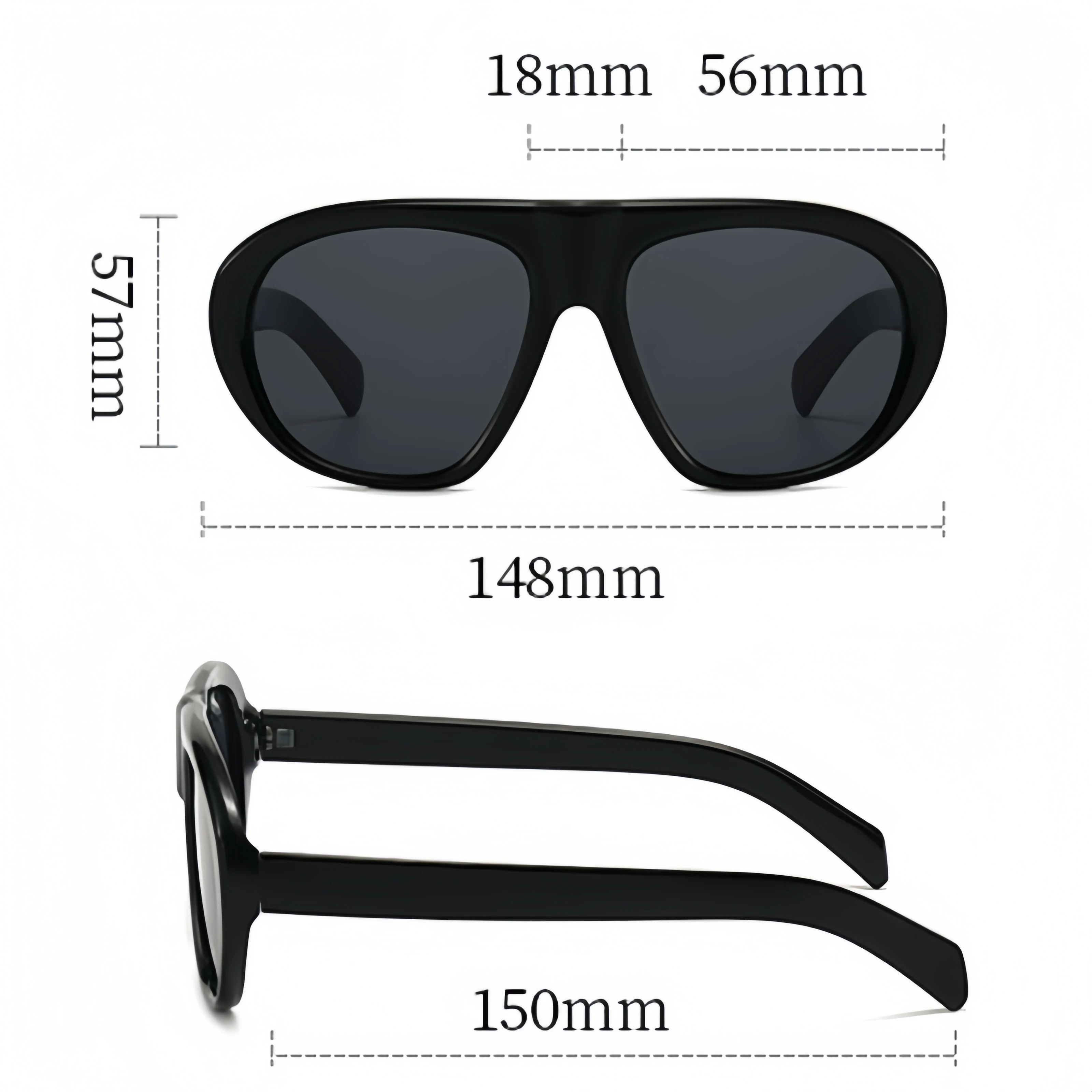 Chic Large-Frame Aviator Sunglasses for Unisex Style and Expression